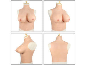 Half Body Silicone Breasts Crossdressing Forms For Drag Queen Crossdresser
