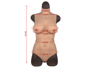 Drag Queen Transgender C D E Cup Bodysuit Halfbody Suit With Vagina Insertable